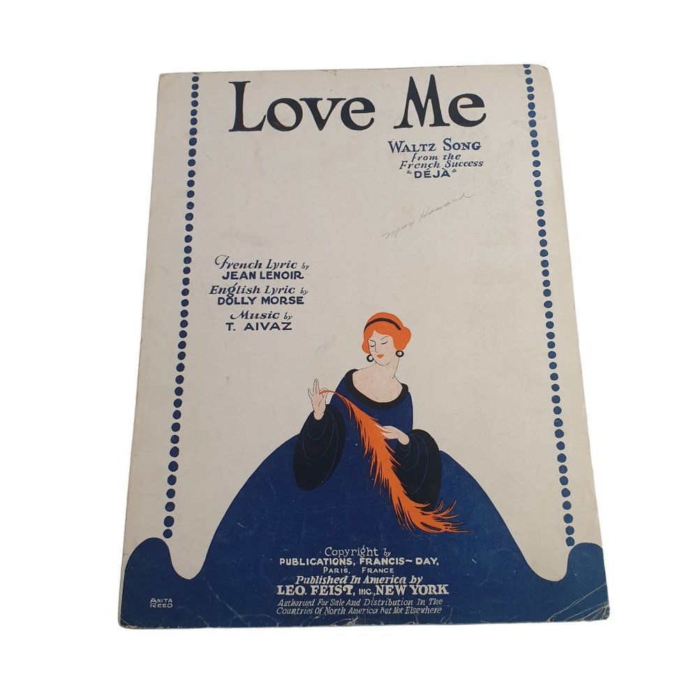 Love Me 1927 Vintage Sheet Music Piano Ukulele Voice Waltz Easy Listening